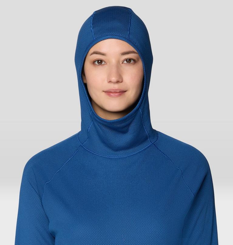Women's AirMesh Long Sleeve Hoody, Color: Berry Blue, image 4