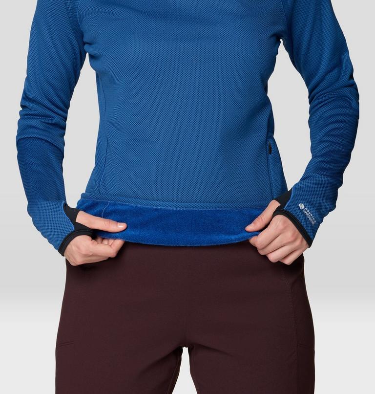 Women's AirMesh Long Sleeve Hoody, Color: Berry Blue, image 6