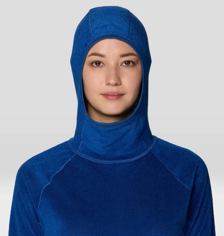 Women's AirMesh Long Sleeve Hoody, Color: Berry Blue, image 7