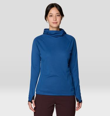 Women's AirMesh Long Sleeve Hoody, Color: Berry Blue, image 5