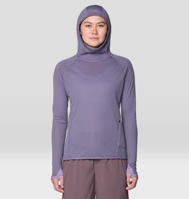 Women's AirMesh Long Sleeve Hoody, Color: Violet Stone, image 4