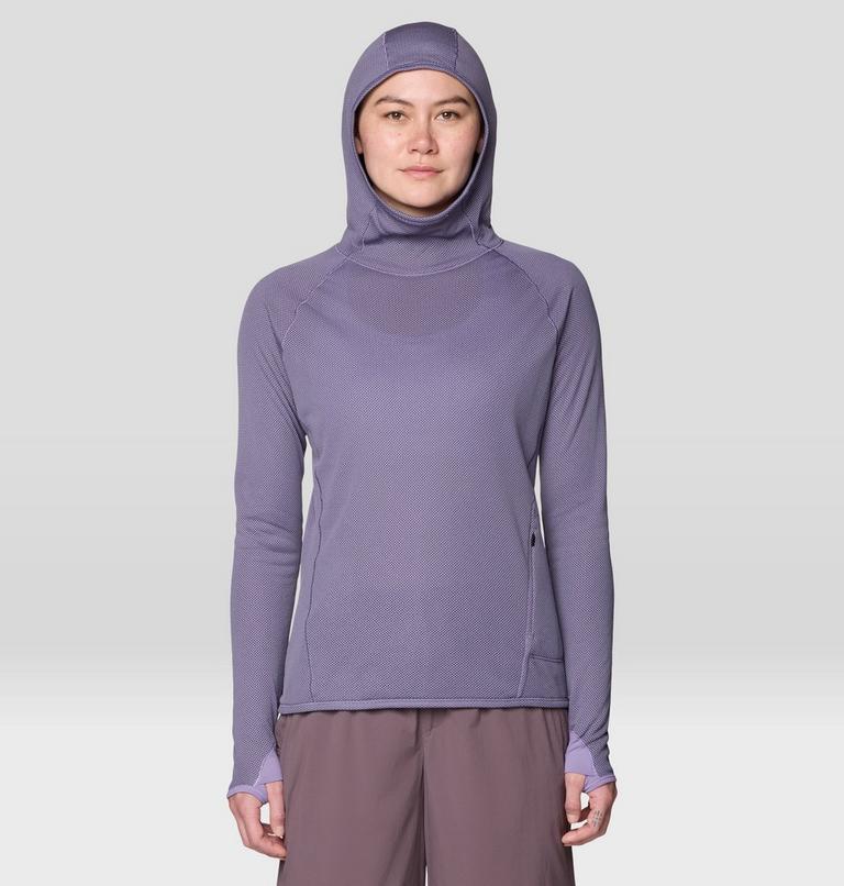 Women's AirMesh Long Sleeve Hoody, Color: Violet Stone, image 4