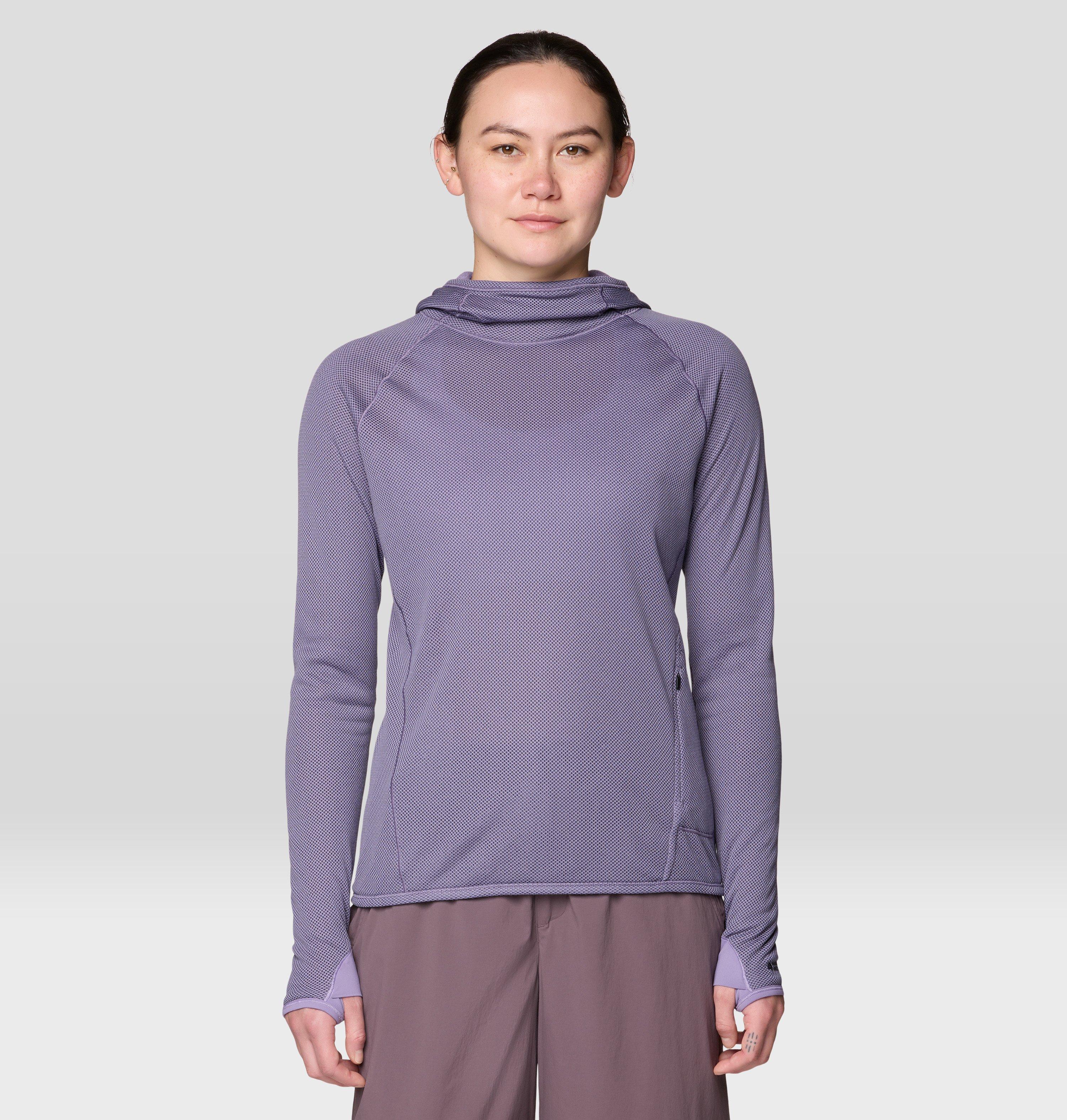 Mountain Hardwear Women's AirMesh Long Sleeve Hoody - XS - Purple