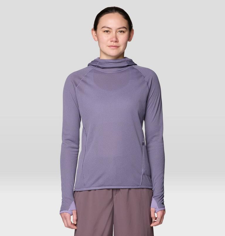 Women's AirMesh Long Sleeve Hoody, Color: Violet Stone, image 1