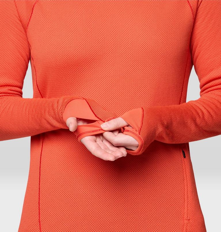 Women's AirMesh Long Sleeve Hoody, Color: Aspect, image 8