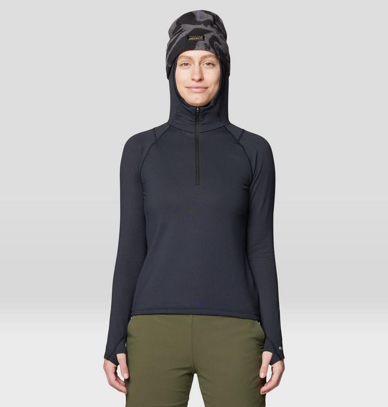 Women's Crater Lake Heavyweight Half Zip Hoody, Color: Black, image 6