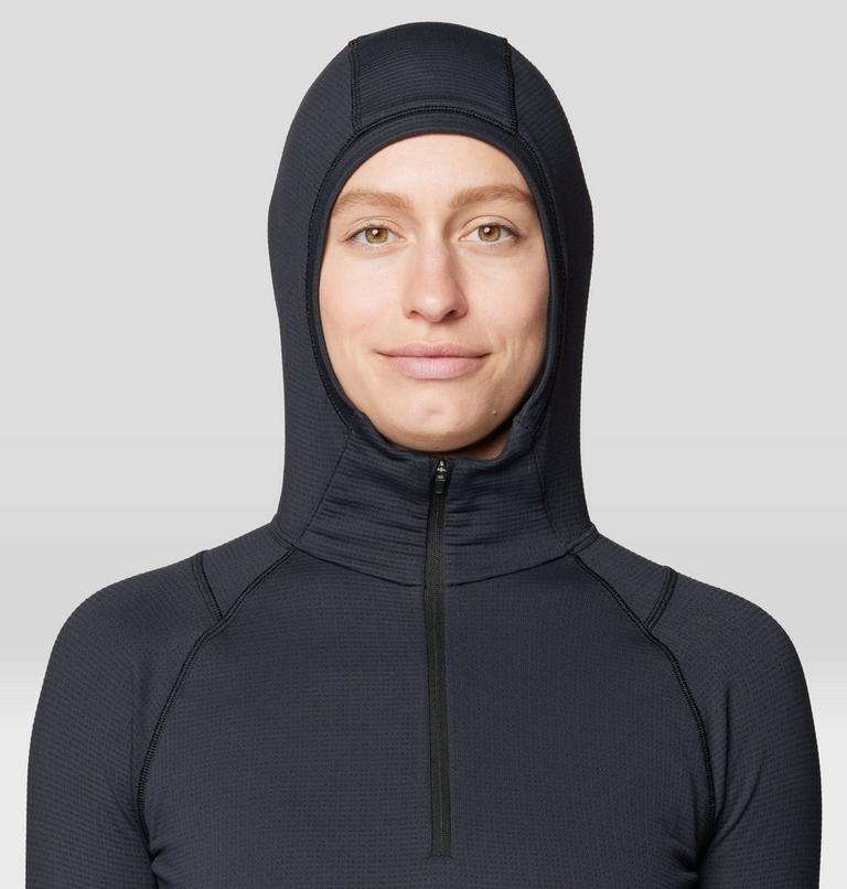 Women's Crater Lake Heavyweight Half Zip Hoody, Color: Black, image 7