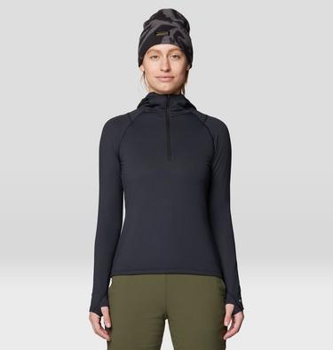 Women's Crater Lake Heavyweight Half Zip Hoody, Color: Black, image 7