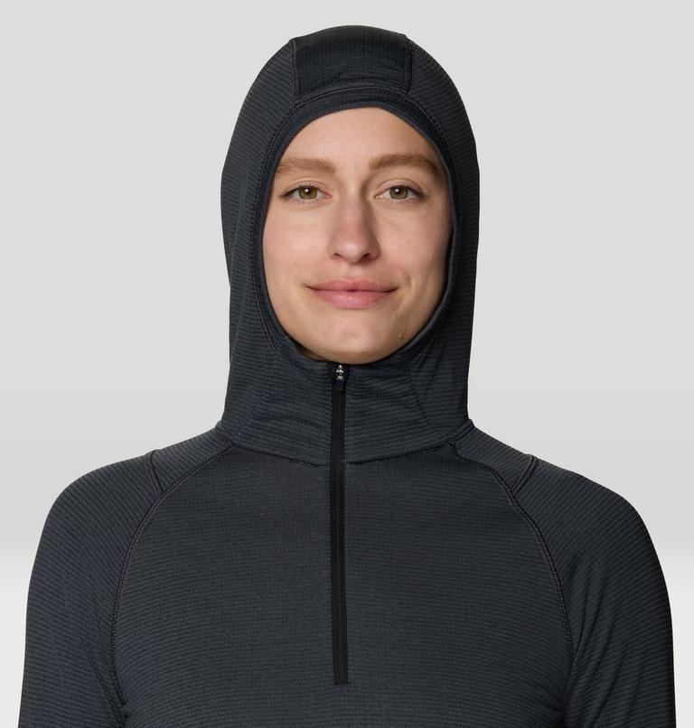Women's Crater Lake Heavyweight Half Zip Hoody, Color: Black, Dark Storm, image 5