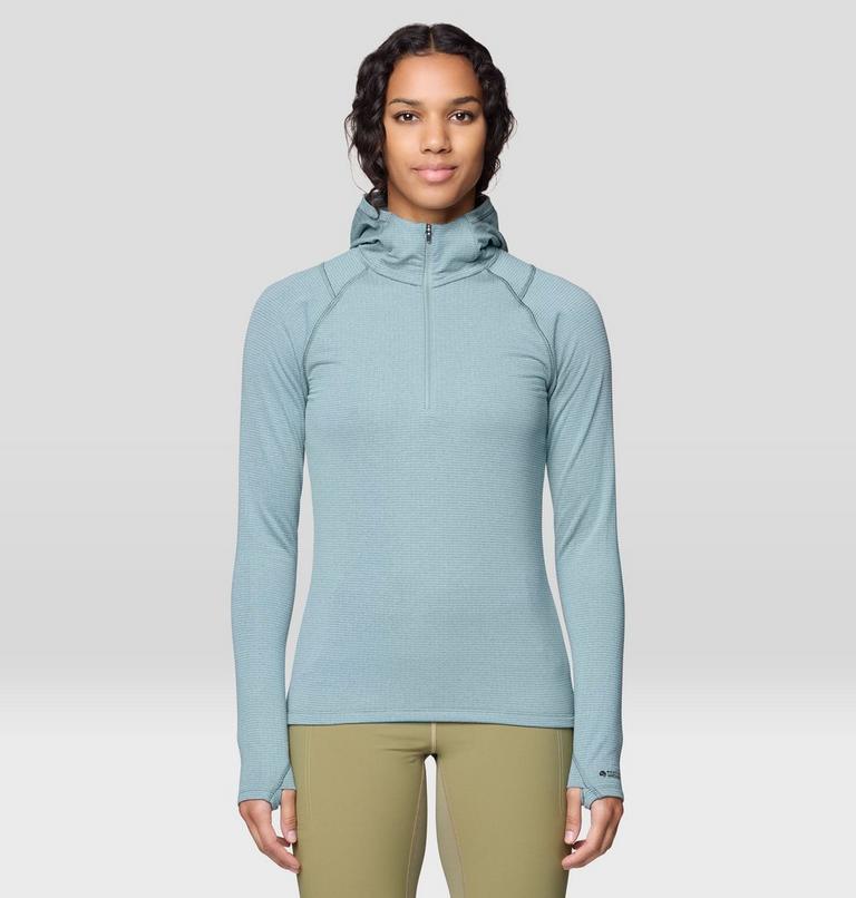 Crater Lake Heavyweight Half Zip Hoody | 460 | XS, Color: Blue Sage, Ice Shadow, image 1