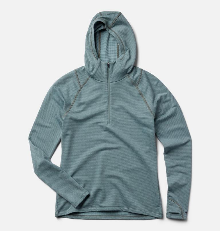 Crater Lake Heavyweight Half Zip Hoody | 460 | XS, Color: Blue Sage, Ice Shadow, image 2