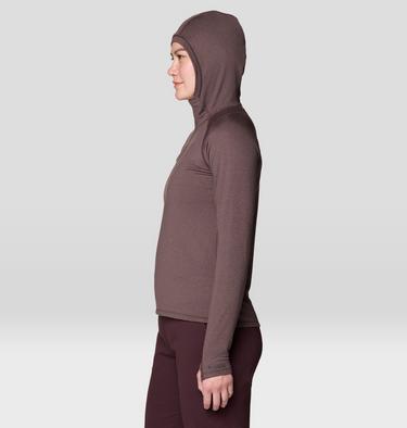 Women's Crater Lake Heavyweight Half Zip Hoody, Color: Deep Mulberry, Carob, image 8