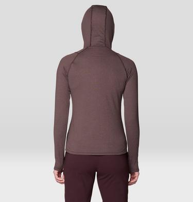 Women's Crater Lake Heavyweight Half Zip Hoody, Color: Deep Mulberry, Carob, image 7