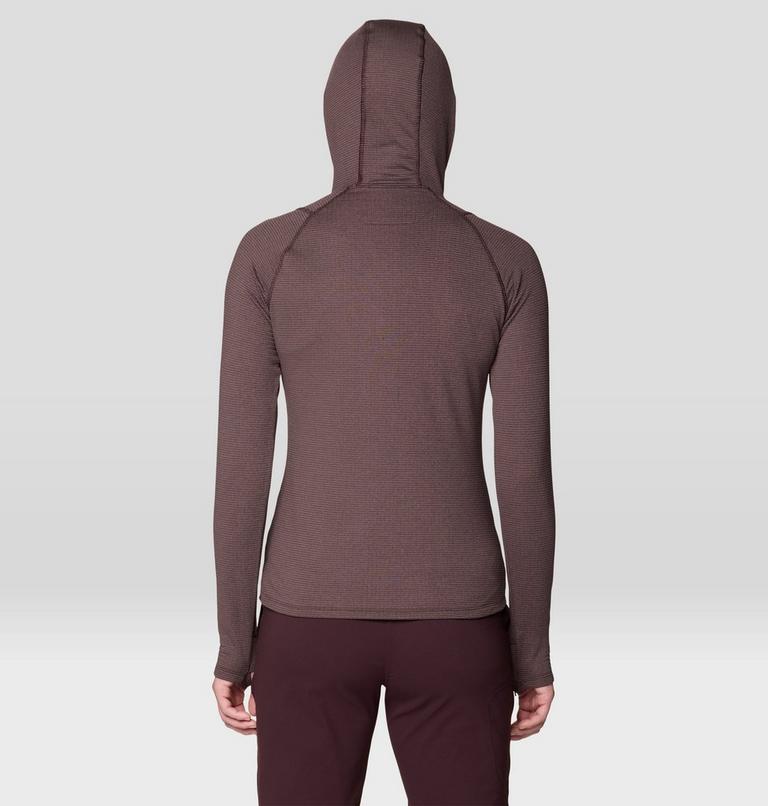 Women's Crater Lake Heavyweight Half Zip Hoody, Color: Deep Mulberry, Carob, image 3