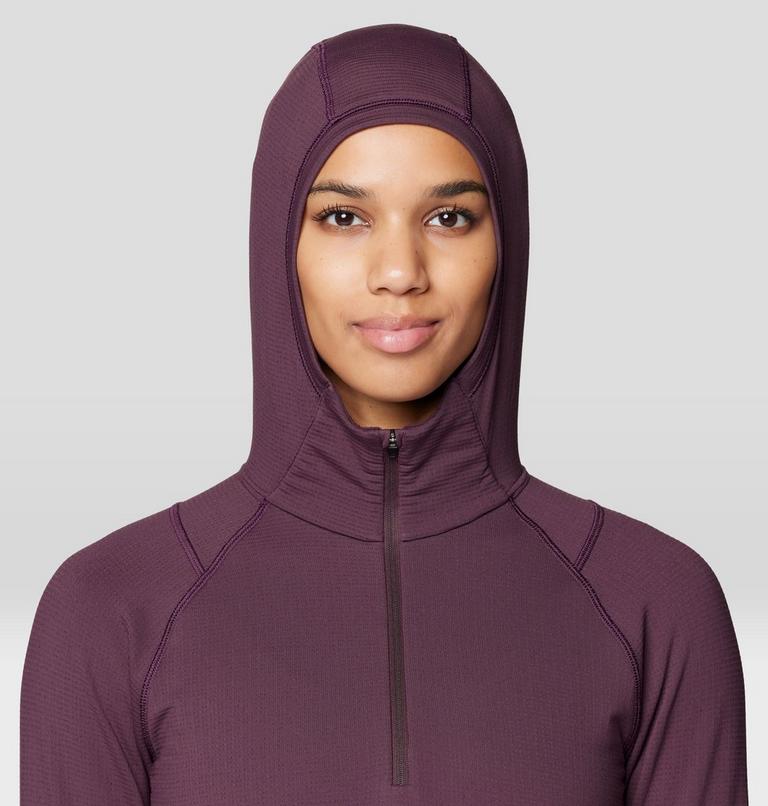 Women's Crater Lake Heavyweight Half Zip Hoody, Color: Blackberry, image 5