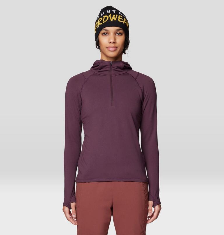 Women's Crater Lake Heavyweight Half Zip Hoody, Color: Blackberry, image 6