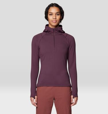 Women's Crater Lake Heavyweight Half Zip Hoody, Color: Blackberry, image 3