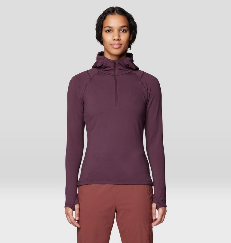 Women's Crater Lake Heavyweight Half Zip Hoody, Color: Blackberry, image 1