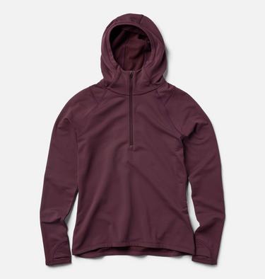 Women's Crater Lake Heavyweight Half Zip Hoody, Color: Blackberry, image 4