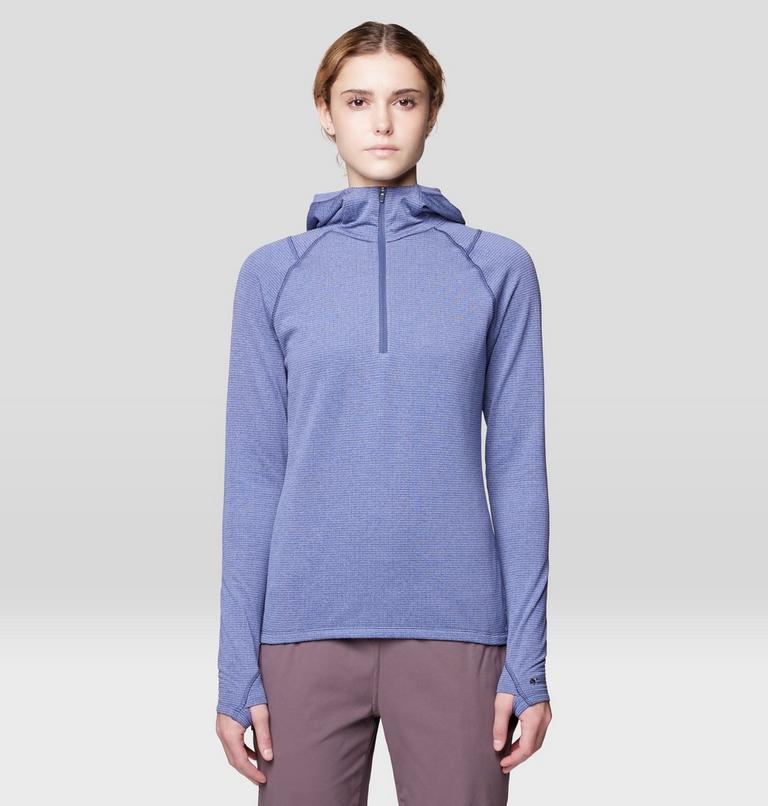 Women's Crater Lake Heavyweight Half Zip Hoody, Color: Lapis Dusk, Avid, image 5