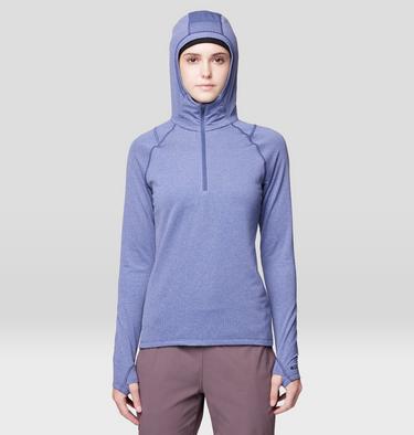 Women's Crater Lake Heavyweight Half Zip Hoody, Color: Lapis Dusk, Avid, image 5