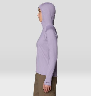 Women's Crater Lake Heavyweight Half Zip Hoody, Color: Violet Stone, Atmospheric, image 12