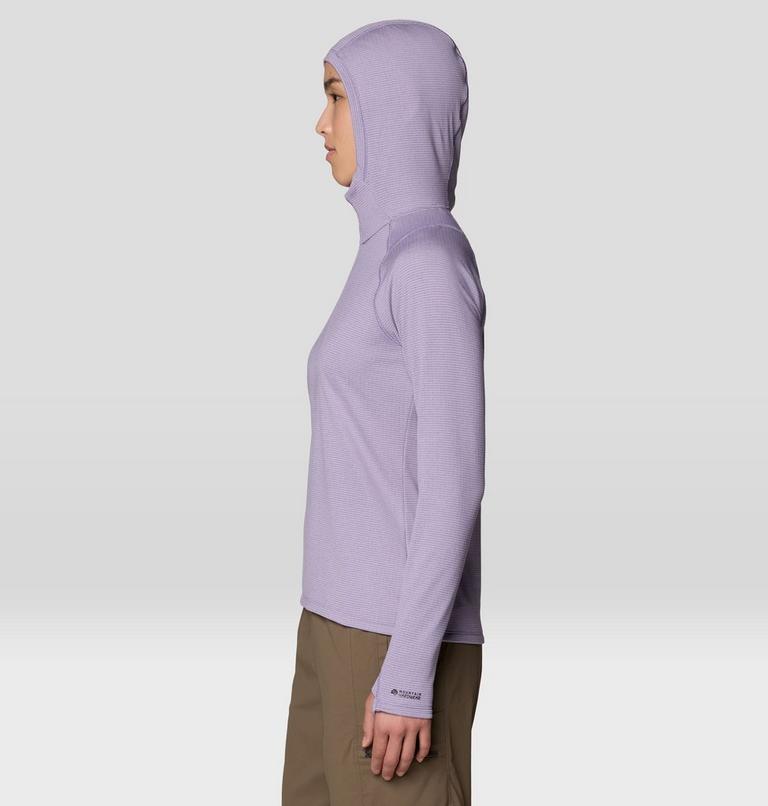Women's Crater Lake Heavyweight Half Zip Hoody, Color: Violet Stone, Atmospheric, image 4