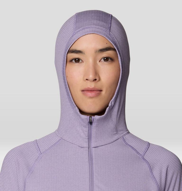 Women's Crater Lake Heavyweight Half Zip Hoody, Color: Violet Stone, Atmospheric, image 6
