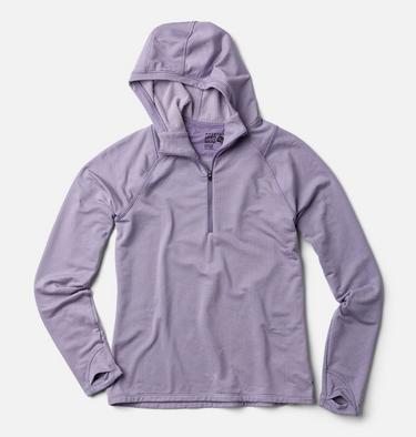 Women's Crater Lake Heavyweight Half Zip Hoody, Color: Violet Stone, Atmospheric, image 6