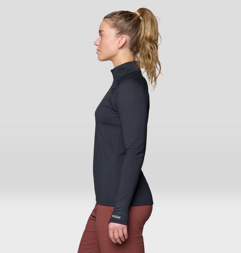 Women's Crater Lake Heavyweight Half Zip, Color: Black, image 3