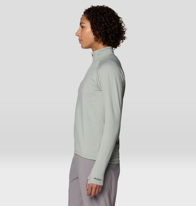 Women's Crater Lake Heavyweight Half Zip, Color: Gamma Grey, Silt Grey, image 3