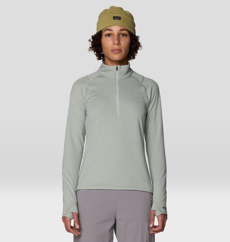 Women's Crater Lake Heavyweight Half Zip, Color: Gamma Grey, Silt Grey, image 1