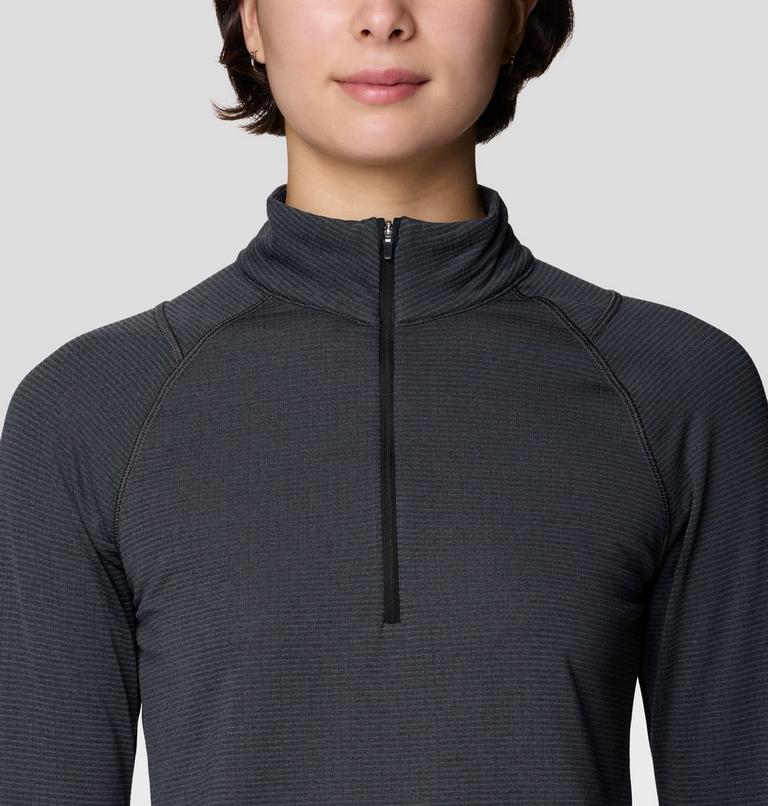 Women's Crater Lake Heavyweight Half Zip, Color: Black, Dark Storm, image 5