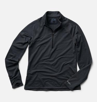 Women's Crater Lake Heavyweight Half Zip, Color: Black, Dark Storm, image 10