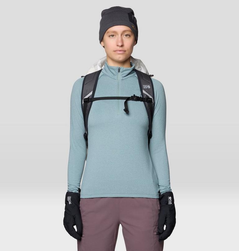 Women's Crater Lake Heavyweight Half Zip, Color: Blue Sage, Ice Shadow, image 6