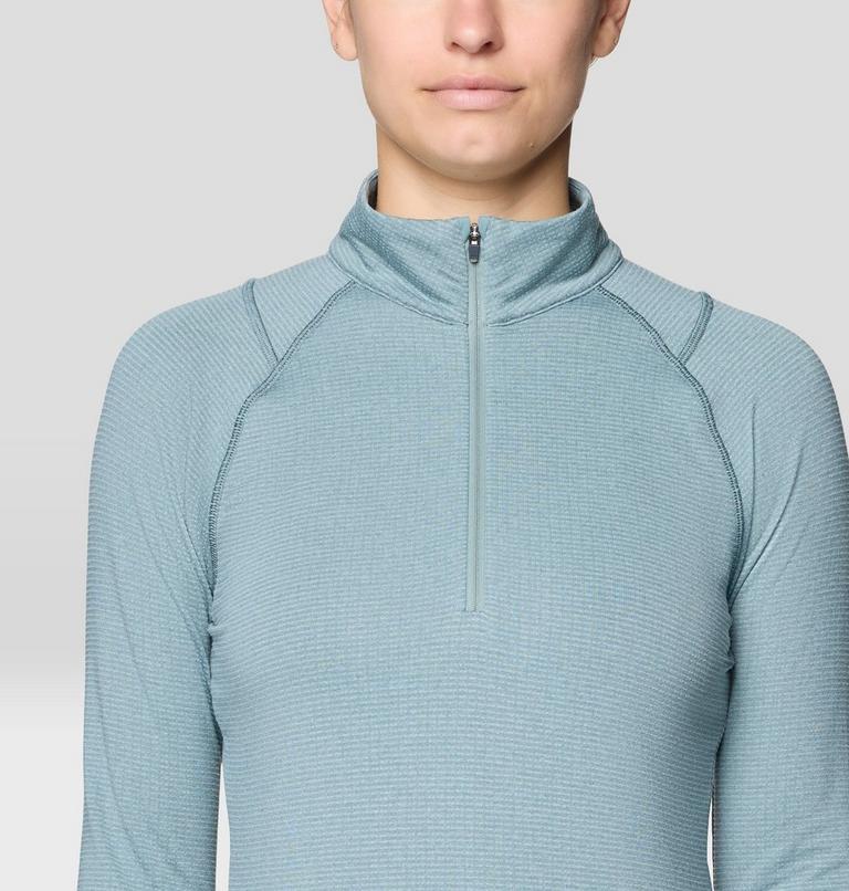 Women's Crater Lake Heavyweight Half Zip, Color: Blue Sage, Ice Shadow, image 7