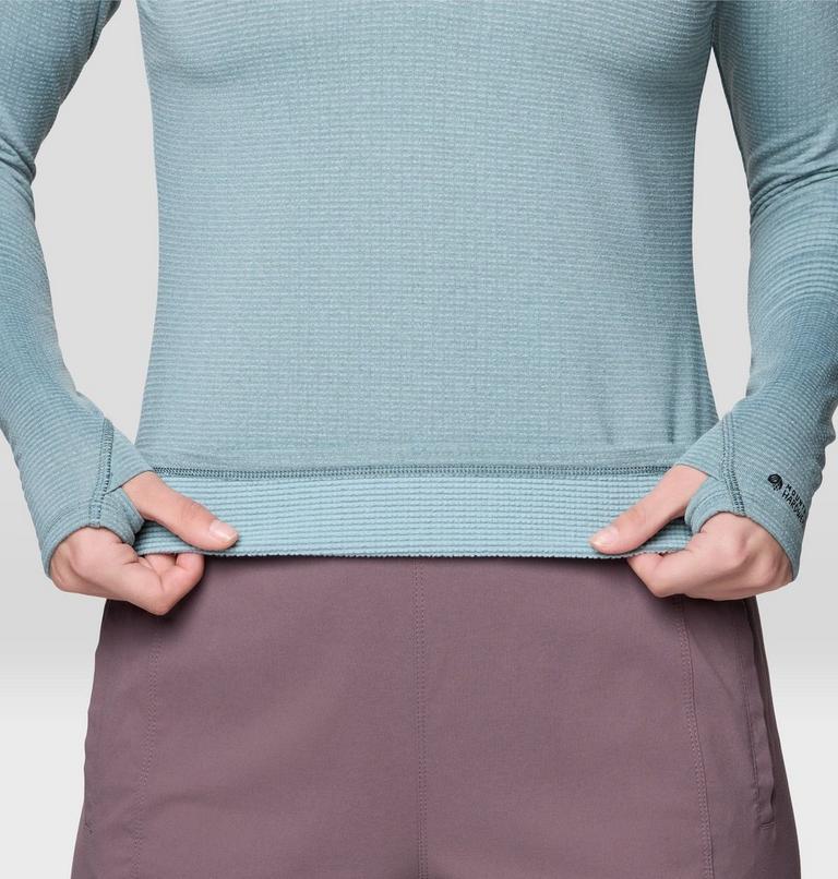 Women's Crater Lake Heavyweight Half Zip, Color: Blue Sage, Ice Shadow, image 8