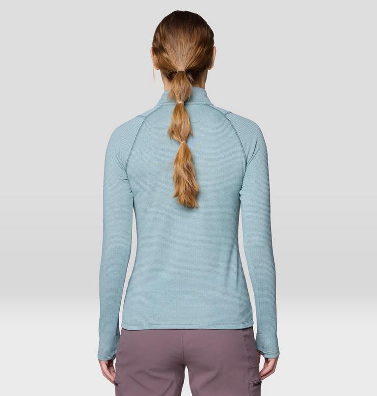Women's Crater Lake Heavyweight Half Zip, Color: Blue Sage, Ice Shadow, image 4