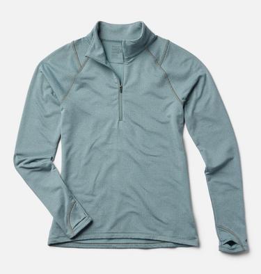 Women's Crater Lake Heavyweight Half Zip, Color: Blue Sage, Ice Shadow, image 7