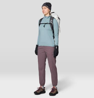 Women's Crater Lake Heavyweight Half Zip, Color: Blue Sage, Ice Shadow, image 4