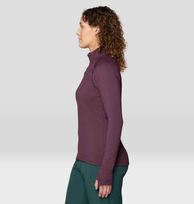 Women's Crater Lake Heavyweight Half Zip, Color: Blackberry, image 4