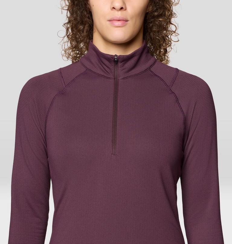 Women's Crater Lake Heavyweight Half Zip, Color: Blackberry, image 6