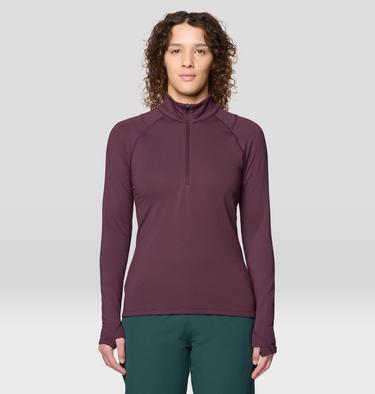 Women's Crater Lake Heavyweight Half Zip, Color: Blackberry, image 7