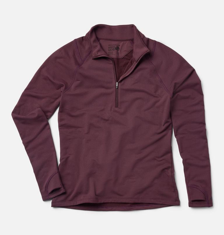 Women's Crater Lake Heavyweight Half Zip, Color: Blackberry, image 2