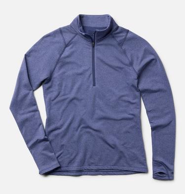 Women's Crater Lake Heavyweight Half Zip, Color: Lapis Dusk, Avid, image 3