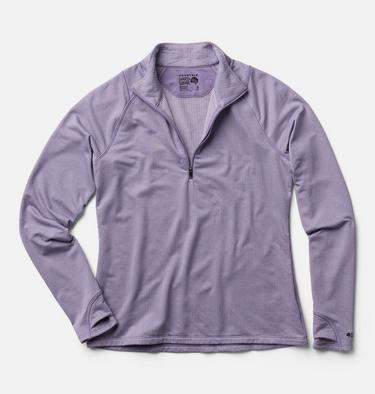 Women's Crater Lake Heavyweight Half Zip, Color: Violet Stone, Atmospheric, image 14