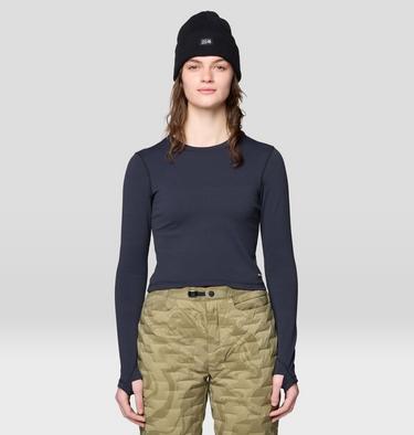 Women's Peak Knit Long Sleeve, Color: Black, image 5