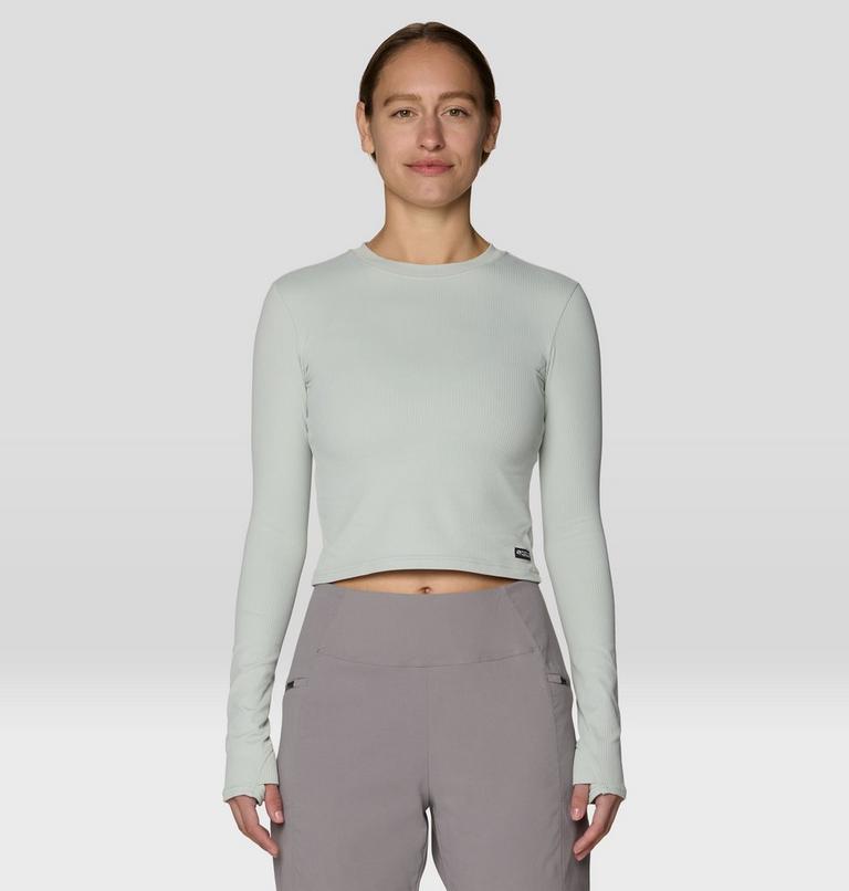 Women's Peak Knit Long Sleeve, Color: Gamma Grey, image 1