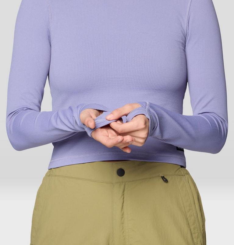 Women's Peak Knit Long Sleeve, Color: Avid, image 6