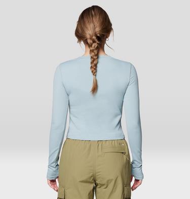Women's Peak Knit Long Sleeve, Color: Ice Shadow, image 16